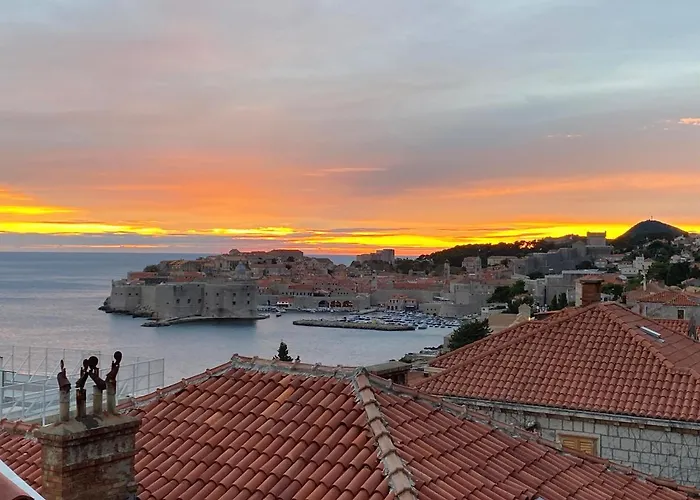 Sunset Over The Dubrovnik's Old Town *